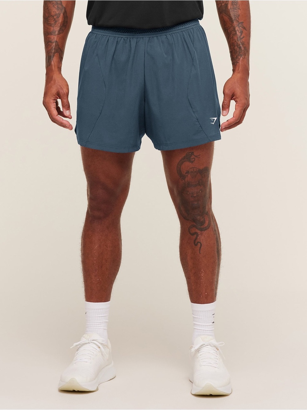 Men’s Gymshark 5” running shorts Stealth Blue Size Small
